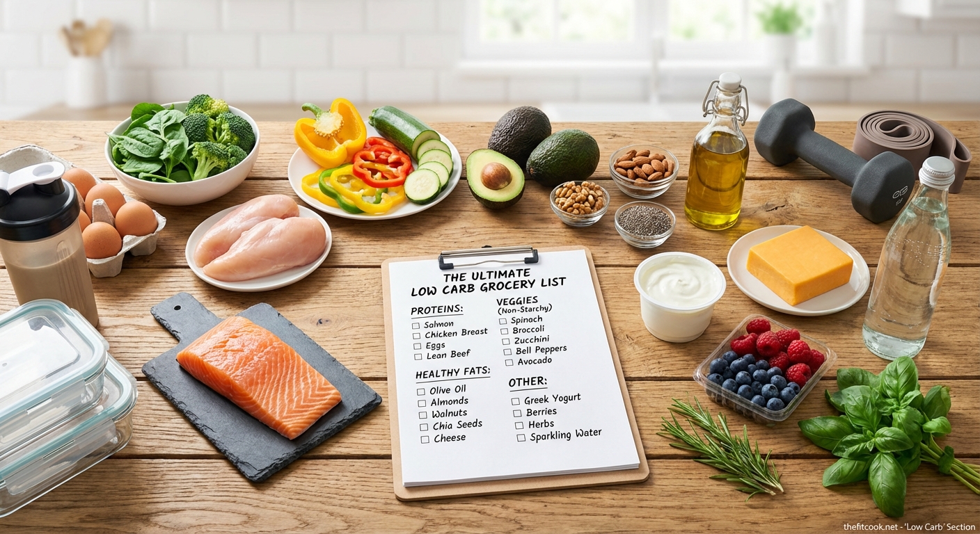 The Ultimate Low Carb Grocery List for Fitness-Focused Meal Planning - Illustration 1