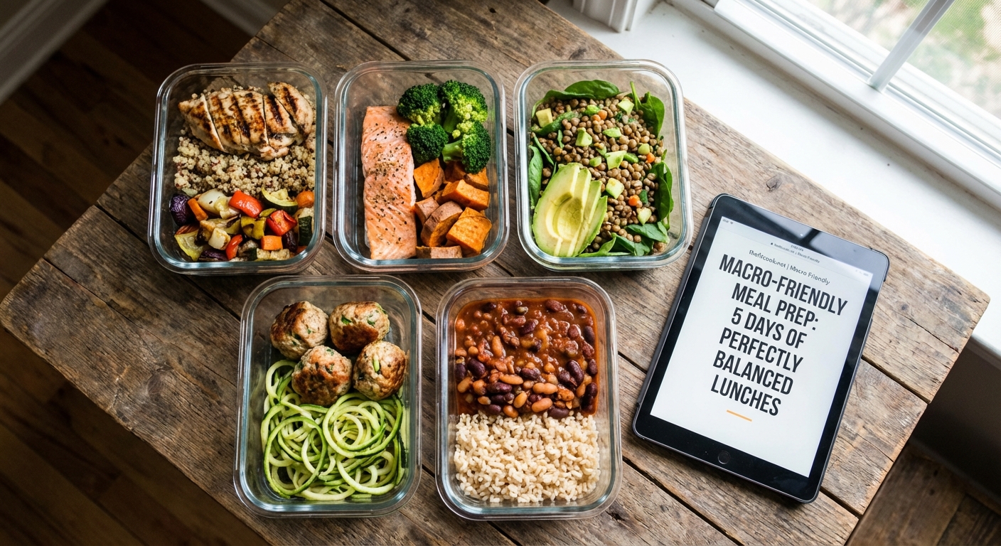 Macro-Friendly Meal Prep: 5 Days of Perfectly Balanced Lunches - Illustration 1